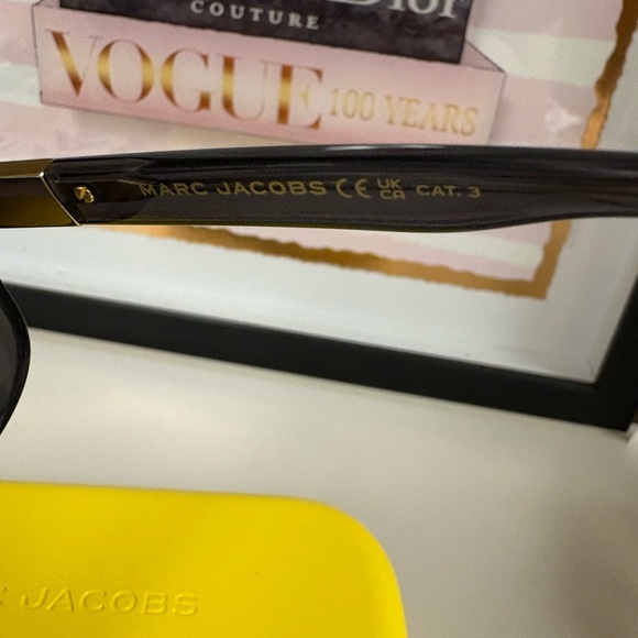 Marc Jacobs Marc Black Sunglasses with Gold Detail - 670/S - Picture 6 of 8